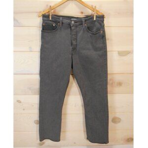 Levi's Ankle Wedgie Straight Jeans Faded Black Denim High Rise Womens Size 31x27